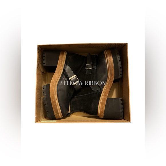 🆕 FREE PEOPLE | CARTER CROP PLATFORM BOOT | BLACK | SIZE: US 8 - Picture 5 of 7